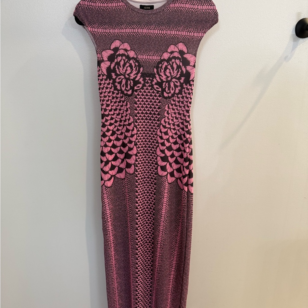 AFRM Pink and Black Maxi Dress- Revolve